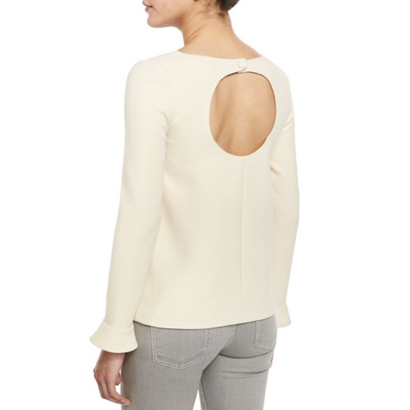Ba&sh Daring Ruffle Sleeve Cream Top - Picture 2 of 10
